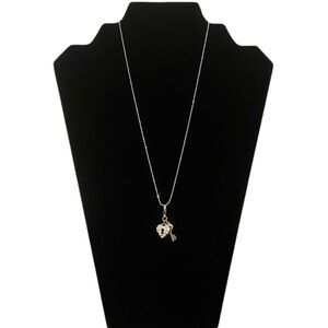 Guess Silver Lock & Key Necklace